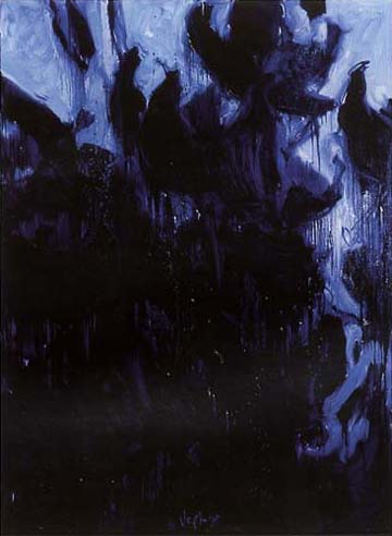 1995 Blauwe lelie, olieverf op linnen, 190 x 140 cm