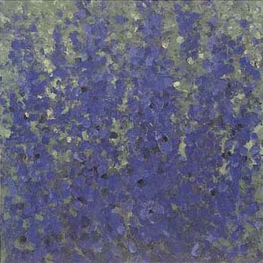 Blauwe Violieren, olieverf op linnen,150x150cm, 1999