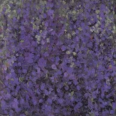 Violette Violieren, olieverf op linnen, 150x150cm, 1999