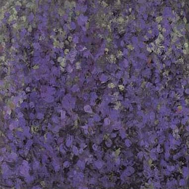 Violette Violieren, olieverf op linnen, 150x150cm, 1999