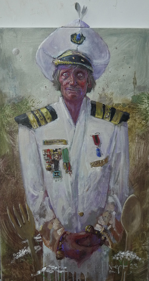 August, olieverf op linnen , 110x65cm, 2023