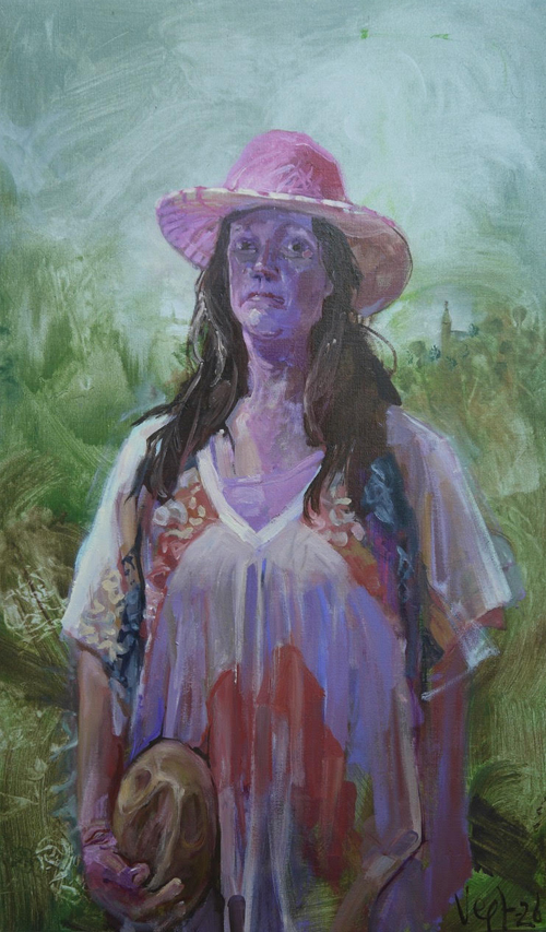 Christine Prudon, olieverf op linnen, 110x65cm, 2026