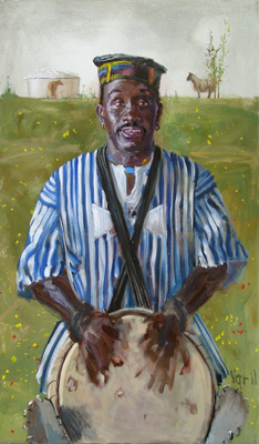Momo, fotografie Amsterdam Museum, Monique Vermeulen, olieverf op linnen, 2011