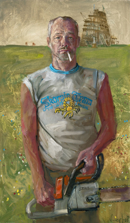 Dennis van de V.U.K., olieverf op linnen, 110x65cm, 2008<br>Fotografie: Amsterdams Historisch Museum, Monique Vermeulen