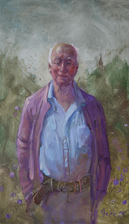 Hans Sanders, olieverf op linnen, 110x65cm, 2025 
