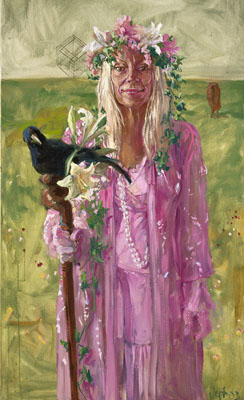 Olga Petersen, MISTRESS OF DIVINE CRAZINESS, olieverf op linnen, 110 x 65 cm, 2002<br>Fotografie: Amsterdams Historisch Museum, Monique Vermeulen