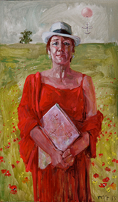 Rita Brakel, voorzitster stichting Landjuweel, foto Amsterdam Museum, Monique Vermeulen , olieverf op linnen, 2013