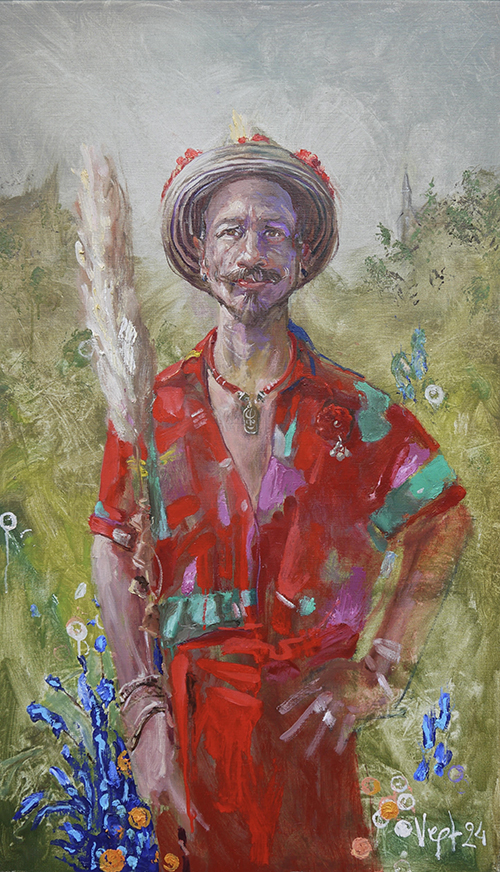 Sander Ivo van Driel, olieverf op linnen, 110x65cm, 2024