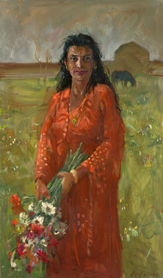 Sudha A.R., olieverf op linnen 110 x70cm, 2001<br>Fotografie: Amsterdams Historisch Museum, Monique Vermeulen