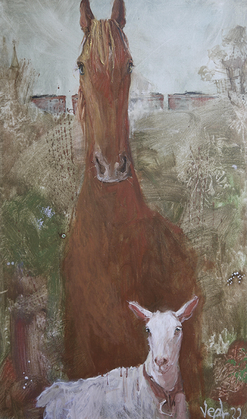 Zendor en Belle, olieverf op linnen, 110 x 65 cm, 2022